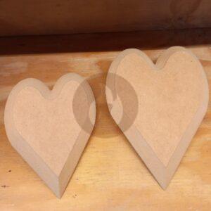 Corazón contramolde de fibrofácil