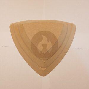 Platos Triángulares  contramoldes de Fibrofácil