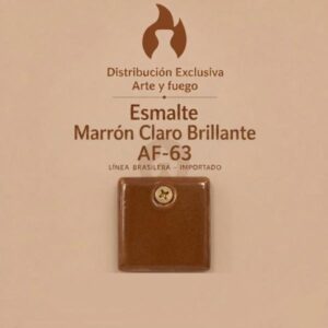 Esmalte Marron Claro Brillante AF-63 IMPORTADO para baja temperatura 1 Kg