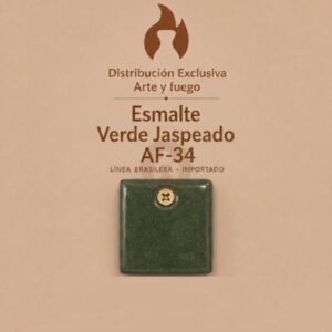 Esmalte Verde Jaspeado Brillante AF-34 IMPORTADO para baja temperatura