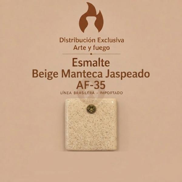 Esmalte Beige Manteca Jaspeado AF-35 IMPORTADO para baja temperatura 1 Kg