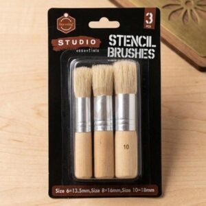 Set de 3 Pinceles para Estarcido (Stencil)