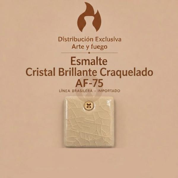 Esmalte Cristal Brillante Craquelado AF-75 IMPORTADO para baja temperatura